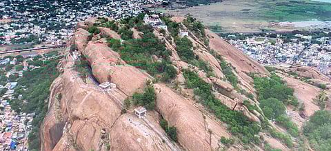Sikkandar dargah on the top of the hill in Thiruparankundram.