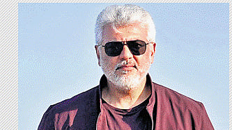 Actor Ajith Kumar in a still from the film 'Vidaamuyarchi'.