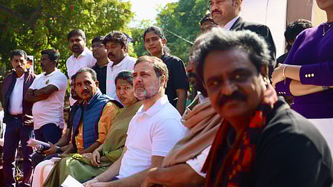 Leader of Opposition  Rahul Gandhi attended the INDIA Alliance partner DMK’s student wing protest at Jantar Mantar, against the recent UGC draft guidelines and other student-related issues.