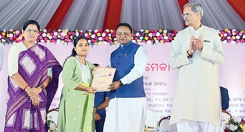 CM Mohan Majhi, dy CMs KV Singh Deo & Pravati Parida at the Nijukti Mela