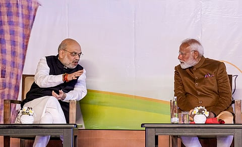  Lok Sabha LoP and Congress leader Rahul Gandhi is seen with RJD Chief Lalu Prasad Yadav and Leader of the Opposition in Bihar Assembly Tejashwi Yadav during the Voter Adhikar Rally in Sasaram.
