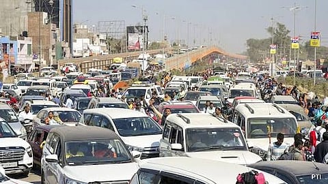 The unprecedented rush of devotees from across India and abroad has resulted in a 300-km-long traffic jam paralysing Prayagraj and adjoining areas.