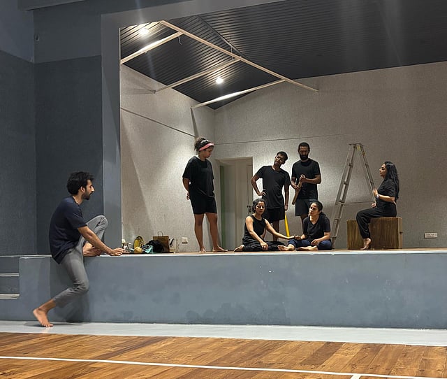  Roshan Mathew and team during rehearsal