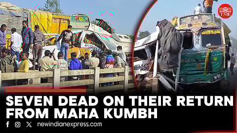 Seven dead, two injured as truck collides with minibus on their way back from Maha Kumbh