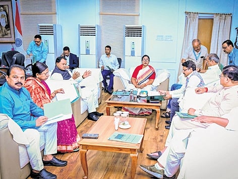 Speaker Surama Padhy chairs all-party meeting ahead of Assembly session in Bhubaneswar