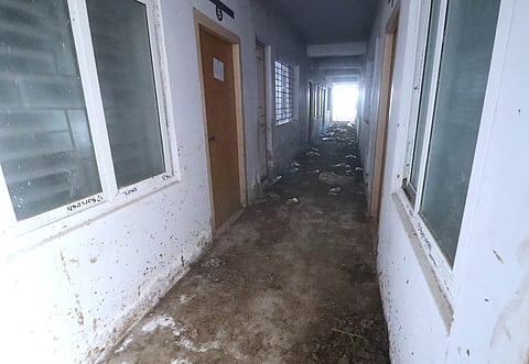 TNUHDB II phase building lacks is of dilapidated and basic facilities at Rajakoor near Madurai.