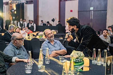 Anjum Rajabali (centre) at the SWA Awards 2024, an award given to screenwriters by their community (Image courtesy: Screenwriters Association, India)