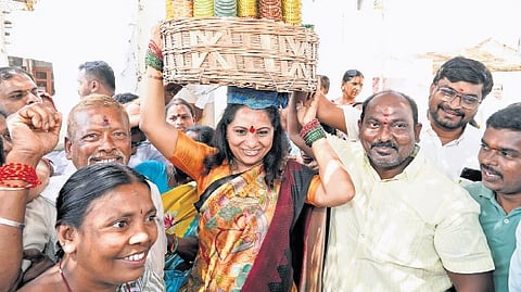 BRS MLC and Telangana Jagruthi founder K Kavitha