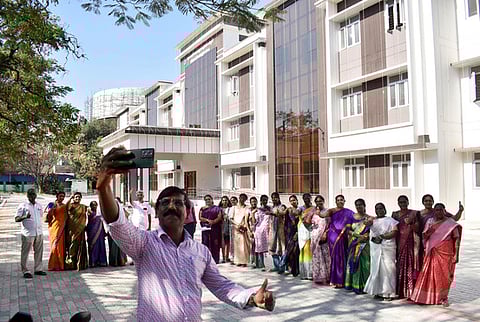 After six months of delay, the new building of the Government Arts and Science College for Women at Puliyakulam was inaugurated. 