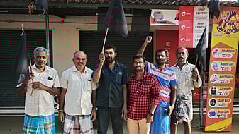 Around 10000 power loom unit owners in the Tiruppur district have launched an indefinite black flag protest at their power loom units demanding a wage hike. 