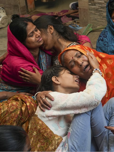 Security personnel at the New Delhi railway station.