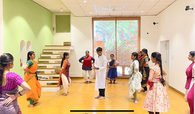 A practice session in full swing