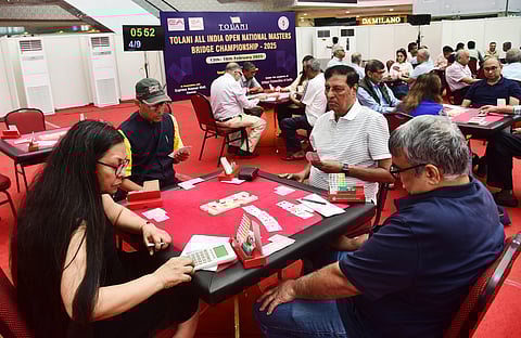 Players during the national-level ranking EA Bridge event in Chennai