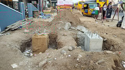 The State Highways Department plans to complete the construction of a foot-over-bridge in front of the new bus stand in Avinashi in Tiruppur district, to facilitate public crossing the old NH road by March 15.