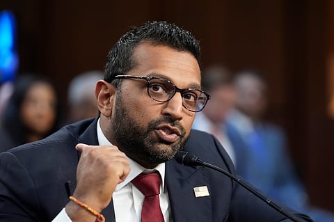 Kash Patel, President Donald Trump's choice to be director of the FBI, appears before the Senate Judiciary Committee for his confirmation hearing, at the Capitol in Washington, Jan. 30, 2025.