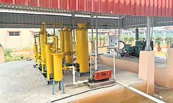 The waste treatment plant under construction at Malatipatpur.