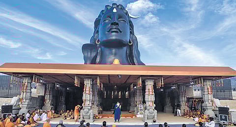 The Adiyogi statue at Isha Yoga Foundation, Coimbatore 