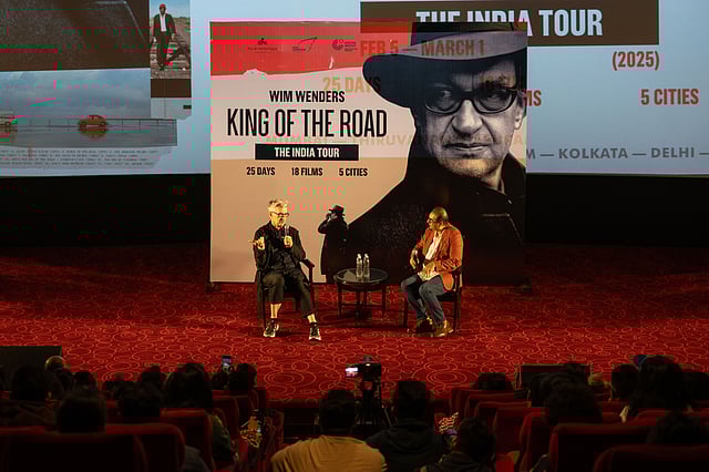 Wim Wenders at the masterclass with Shivendra Singh Dungarpur, director, Film Heritage Foundation