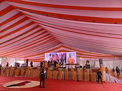 Uttar Pradesh CM Yogi Adityanath inaugurated India's first biopolymer manufacturing unit in Kumbhi, Lakhimpur district. 