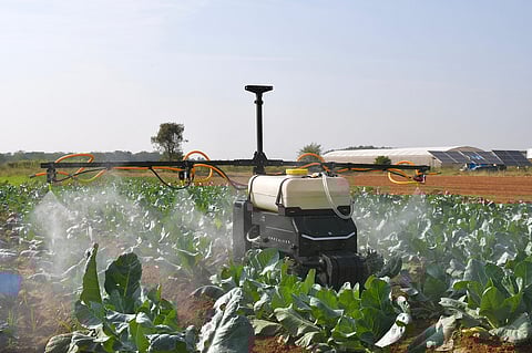 AI robots developed by XMachines perform a range of  farming activities