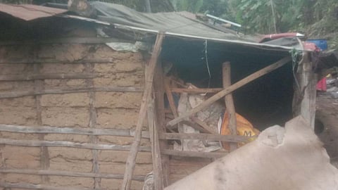 A dilapidated hut in the Kodanthur  village.