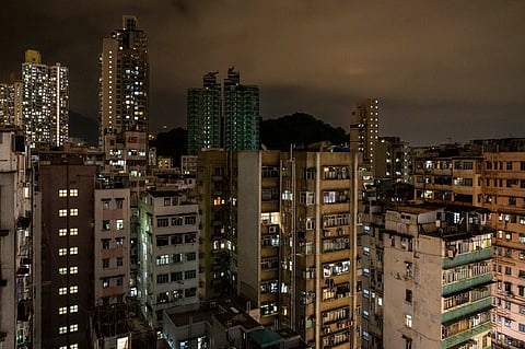 A general view of the residential area in Sham Shui Po district of Hong Kong, on Feb. 6, 2025.
