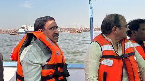 MAUD Minister Narayana and his team completed their two-day study tour of the Prayagraj Kumbh Mela to make preparations for 2027 Godavari Pushkarams.