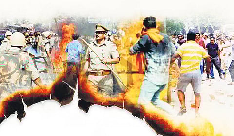 A political controversy has erupted in Bihar’s Munger town after a tableau themed “love jihad” was allegedly taken out by Bajrang Dal members during Maha Shivratri celebrations. (Representative image)