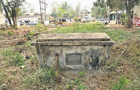 The neglected Rampa Rebellion War Memorial site in Narsipatnam