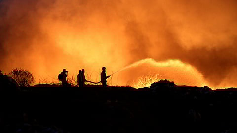 File Pic: Brahmapuram dumping yard fire of 2023