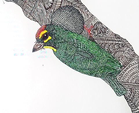 Sahithya Selvaraj, a 28-year-old PhD scholar from Coimbatore, is an artist of a different colour. Her works on nurturing nature have drawn attention to Zentangle Art 