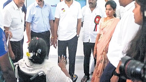 Udhayanidhi also interacted with the beneficiaries.