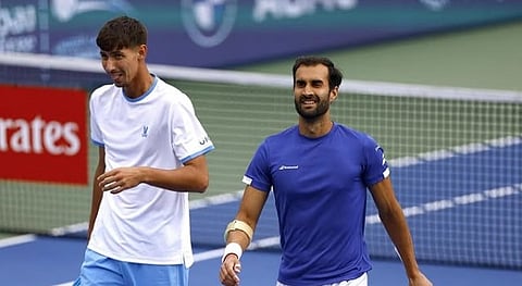Yuki Bhambri and Alexei Popyrin won the men's doubles title at the Dubai Duty Free Tennis Championship