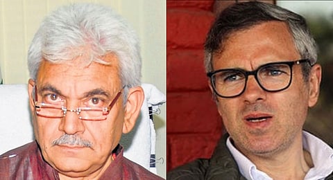 Lt Governor Manoj Sinha and CM Omar Abdullah