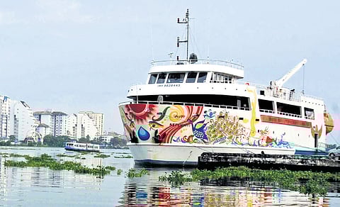 KSINC’s Nefertiti docked at Bolgatty in Kochi 