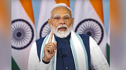 Prime Minister Narendra Modi addresses a post-budget webinar on the MSME sector on Tuesday, March 4, 2025. 