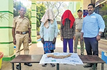 The accused in police custody 