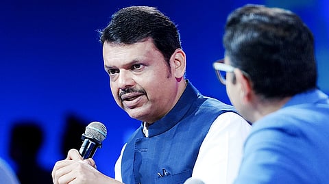 In this photo from Feb. 28, 2025, Maharashtra Chief Minister Devendra Fadnavis speaks at a tech event in Mumbai.
