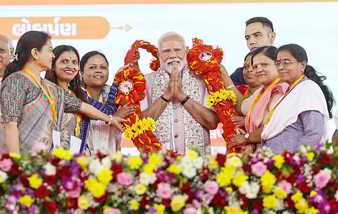 On International Women's Day, Saturday, March 8, 2025, Modi proudly declared himself the wealthiest person by way of the blessings of crores of women. He said, "These blessings are my greatest strength, my capital, and my protective shield." 