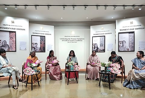 Sunetra Lahiri, D Sivamma, Arroju Dhanalaxmi, Tanya Chaitanya, Swarna Chitrakar, Sukanti Meher and Asha Jha