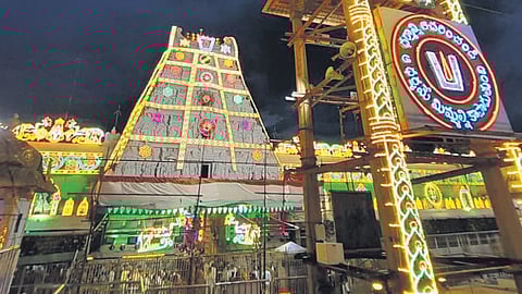 Tirumala decked up for bramhotsavams on Saturday 