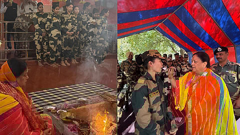 She worshipped at the Tanotrai Mata temple and organised Shatru Vinashak Yagna for 'the protection of soldiers and the security of the country.'