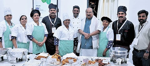 State government’s special representative in Delhi, K V Thomas, visits Kudumbashree’s food stall set up for ‘Vividhta Ka Amrit Mahotsav’
