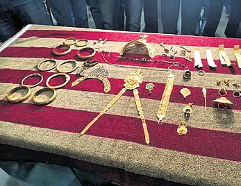 The stolen gold ornaments seized from Sahoo’s possession