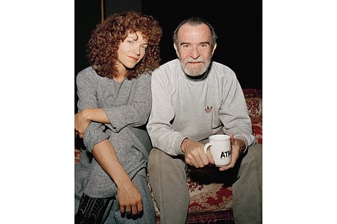 Actress Amy Irving sits with actor-director-playwright Athol Fugard during rehearsals of the play “The Road to Mecca” on Feb. 29, 1988 in New York.