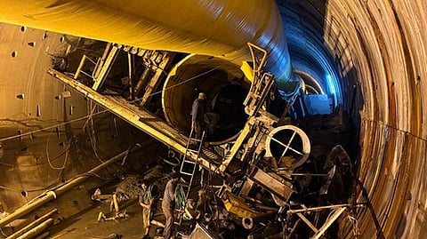 Rescue teams are busy with their efforts to rescue the eight men trapped inside the SLBC tunnel following its collapse.