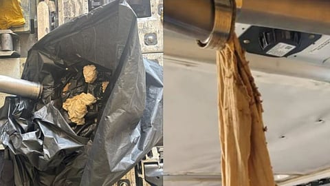 Air India said that its probe found polythene bags, rags, and clothes being flushed down, which got stuck in the plumbing.