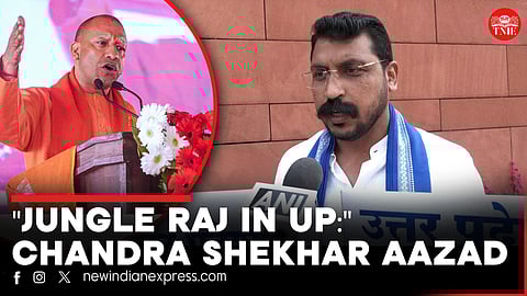 “Women, youth and minorities are not safe in Uttar Pradesh:" MP Chandrashekhar Aazad protests