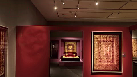 Textiles displayed at the exhibition