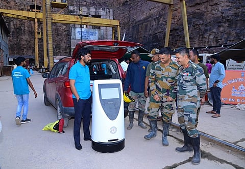 A file photograph of one of the robots used for rescue operations earlier.